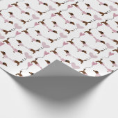 キュートダシュンドウィナードッグベミーンヴァレンティネス ラッピングペーパー (角)