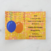 キュートダシュンドドッグおもしろいブライトハッピーバースデー カード (内部)