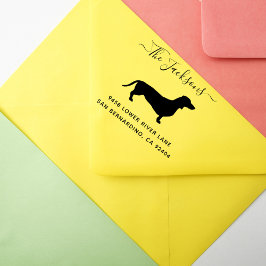 キュートダシュンドドッグファミリー差出人住所 ラバースタンプ