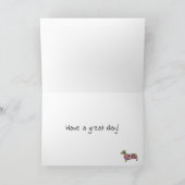 キュートダシュンドドッグモザイク誕生日 カード (内部)