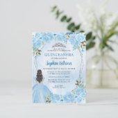 キュートダスティブルーシルバーフローラプリンセスキンセアニラ ポストカード (スタンド正面)