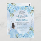 キュートダスティブルーシルバーフローラプリンセスキンセアニラ ポストカード (正面/裏面)