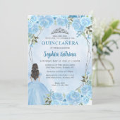 キュートダスティブルーシルバーフローラプリンセスキンセアニラ 招待状 (スタンド正面)