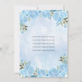キュートダスティブルーシルバーフローラプリンセスキンセアニラ 招待状 (裏面)