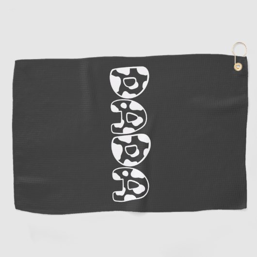 キュートダダ牛誕生日ファミリーマッチングファーム ゴルフタオル (横)