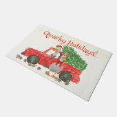 キュートダックスククッキーホリデーズ ドアマット (アングル)