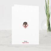 キュートダッシュンドラブハート水彩カスタム文字 シーズンカード (裏面)