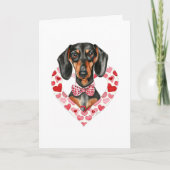 キュートダッシュンドラブハート水彩カスタム文字 シーズンカード (正面)