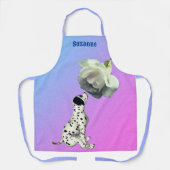 キュートダルマチアンパピーバラパーソナライズされた動物 エプロン (正面)