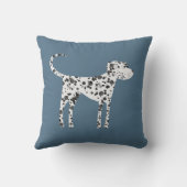 キュートダルマティアンドッグティール(緑がかった色)グリーン クッション (裏面)