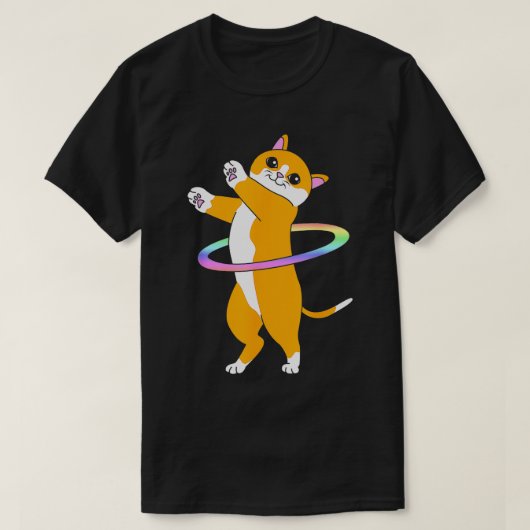 キュートダンサーフラフーパーキャットフラフープ Tシャツ (デザイン正面)