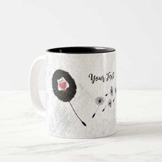 キュートダンデリオンヘッジホッグハート ツートーンマグカップ (正面左)