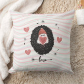 キュートダンデリオンヘッジホッグピンクハート クッション (ブランケット)