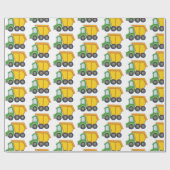 キュートダンプトラックデザイン ラッピングペーパー (フラット)