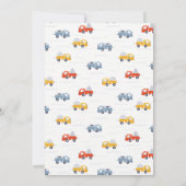 キュートダンプトラック建築車誕生日 サンキューカード (裏面)