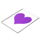 キュートダークオーキッドハート ノートブック (左側)