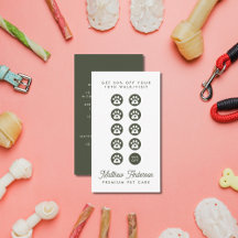 キュートダークグリーンハートポーペットシッタードッグウォーカー