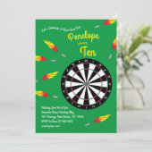 キュートダーツボード子供の誕生日パーティースポーツ 招待状 (スタンド正面)