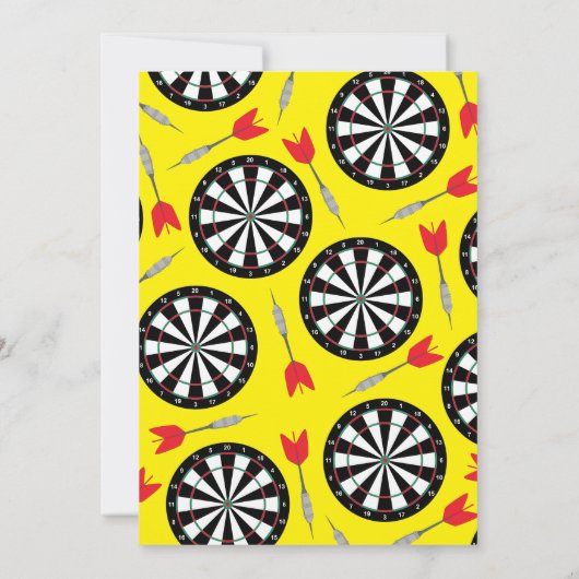 キュートダーツボード子供の誕生日パーティースポーツ 招待状 (裏面)