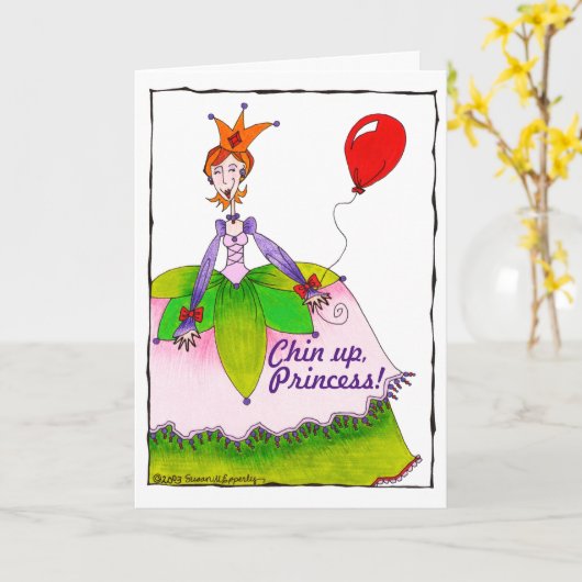 キュートチおもしろいンアッププリンセス応援アップ勇気付けられる カード (黄色い花)