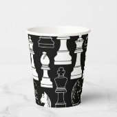 キュートチェスボードゲーム子供の誕生日パーティー紙C 紙コップ (左)