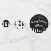 キュートチェスボードゲーム子供の誕生日パーティー コンフェッティ (正面)