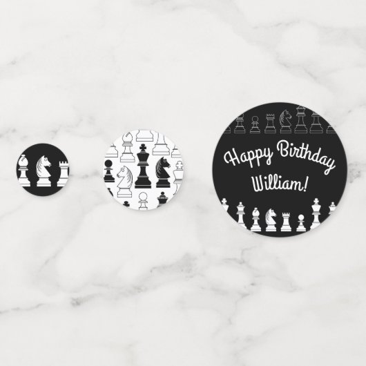 キュートチェスボードゲーム子供の誕生日パーティー コンフェッティ (正面)