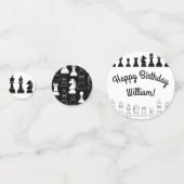 キュートチェスボードゲーム子供の誕生日パーティー コンフェッティ (裏面)