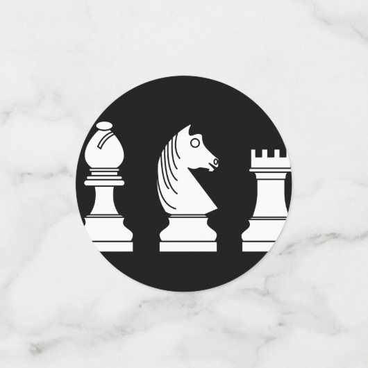 キュートチェスボードゲーム子供の誕生日パーティー コンフェッティ (スモール正面)