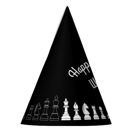 キュートチェスボードゲーム子供の誕生日パーティー パーティーハット (左)