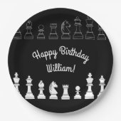 キュートチェスボードゲーム子供の誕生日パーティー ペーパープレート (正面)