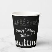 キュートチェスボードゲーム子供の誕生日パーティー 紙コップ (正面)