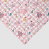 キュートチキンピーチギンガムティッシュペーパー 薄葉紙 (詳細)