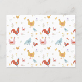 キュートチキンヘンとベビーチックス シーズンポストカード