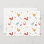 キュートチキンヘンとベビーチックス シーズンポストカード (正面/裏面)