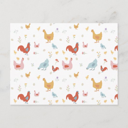 キュートチキンヘンとベビーチックス シーズンポストカード (正面)