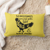 キュートチキンラバーファーム農家ロースターイエロー ランバークッション (ブランケット)