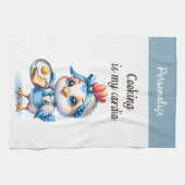 キュートチキン料理ブレックファーストおもしろいキッチン引用文 キッチンタオル (横)