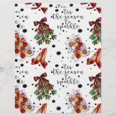 キュートチスザシーズンクリスマススクラップブック紙 (正面/裏面)