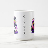 キュートチビ（小さくかわいく書いた感じ）ハッピーハローウィンカボチャパーソナライズされた コーヒーマグカップ (中央)