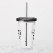 キュートチビ（小さくかわいく書いた感じ）ビーイラストレーション引用文 アクリルタンブラー (右)