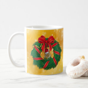 キュートチムンククリスマスリース コーヒーマグカップ