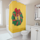 キュートチムンククリスマスリース シャワーカーテン (インサイチュ)