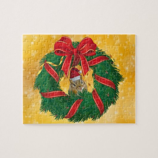 キュートチムンククリスマスリース ジグソーパズル (横)