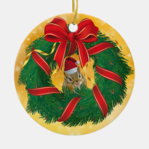 キュートチムンククリスマスリース セラミックオーナメント