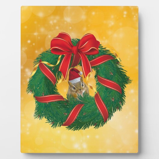 キュートチムンククリスマスリース フォトプラーク (正面)
