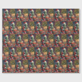 キュートチュルフクリスマスモーニングホリデー ラッピングペーパー (フラット)