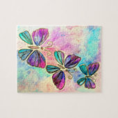 キュートチョウチョウ飛んでいるジグソーパズル ジグソーパズル (横)