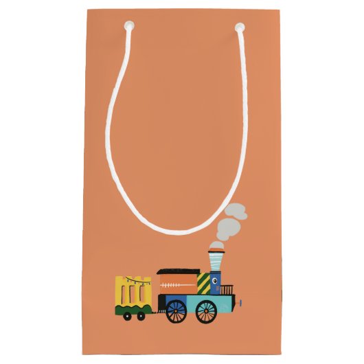 キュートチョオトレイン子供の誕生日パーティー抱き枕 スモールペーパーバッグ (正面)