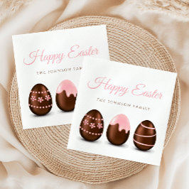 キュートチョコレートエッグハッピーイースター スタンダードカクテルナプキン